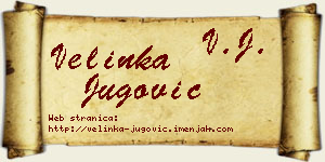 Velinka Jugović vizit kartica